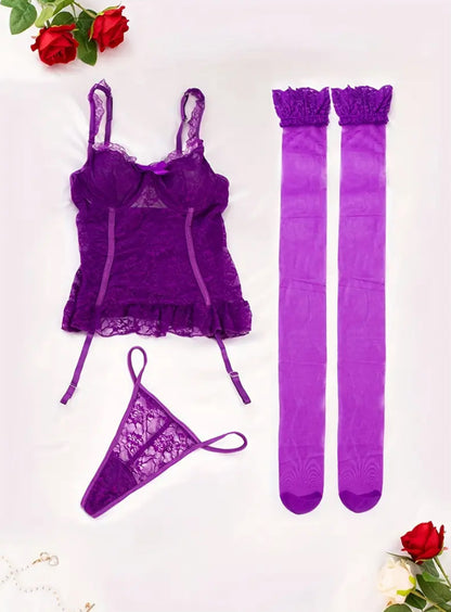 Set di biancheria intima in pizzo