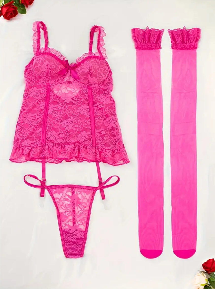 Set di biancheria intima in pizzo