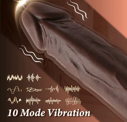 Vibratore a spinta dildo sex toys con rotazione e riscaldamento